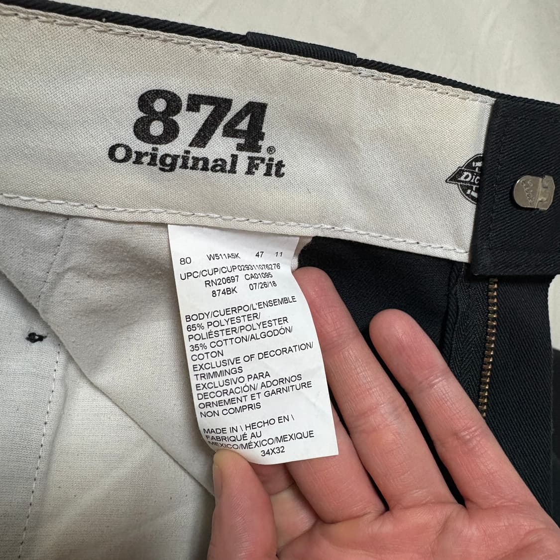 디키즈 874 워크 팬츠 / 블랙, 34X32 상품이미지6
