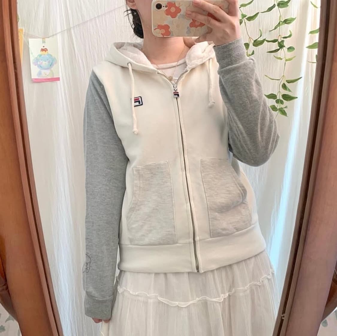 빈티지 휠라 기모 후드집업 상품이미지2