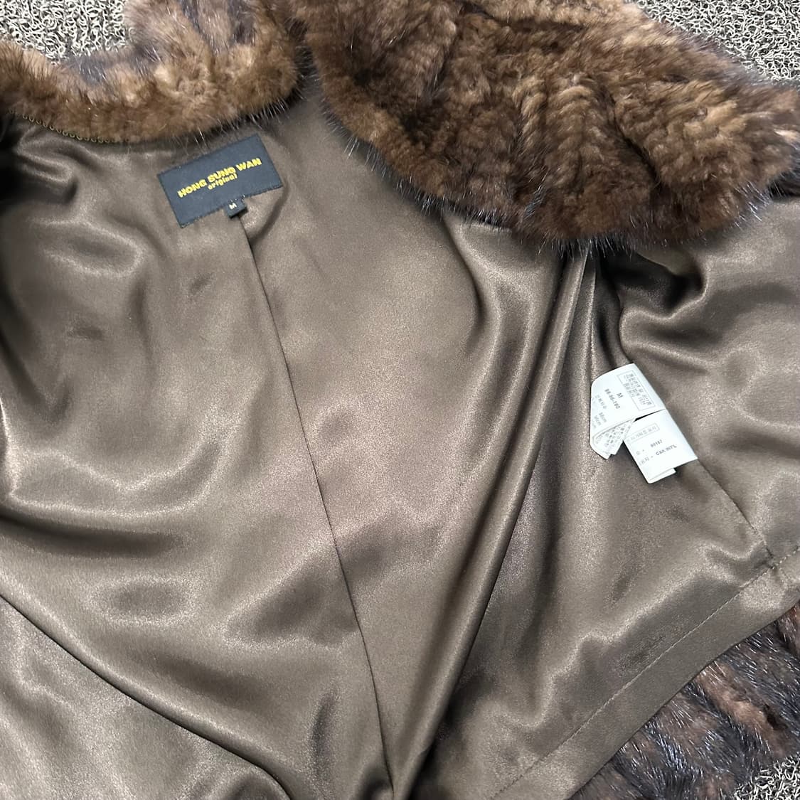 홍성완 오리지날 니팅 밍크 여성 자켓 M 상품이미지4