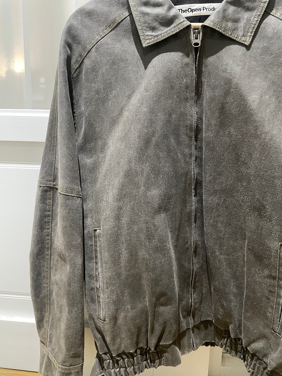 the open product 워싱 블루종 상품이미지3