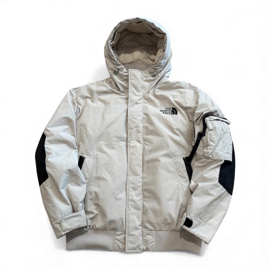 TNF 노스페이스 라이트 베이지 후드다운 자켓 상품이미지1