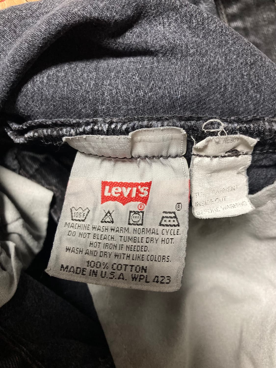 90s  made in usa 리바이스 501 흑청 상품이미지5