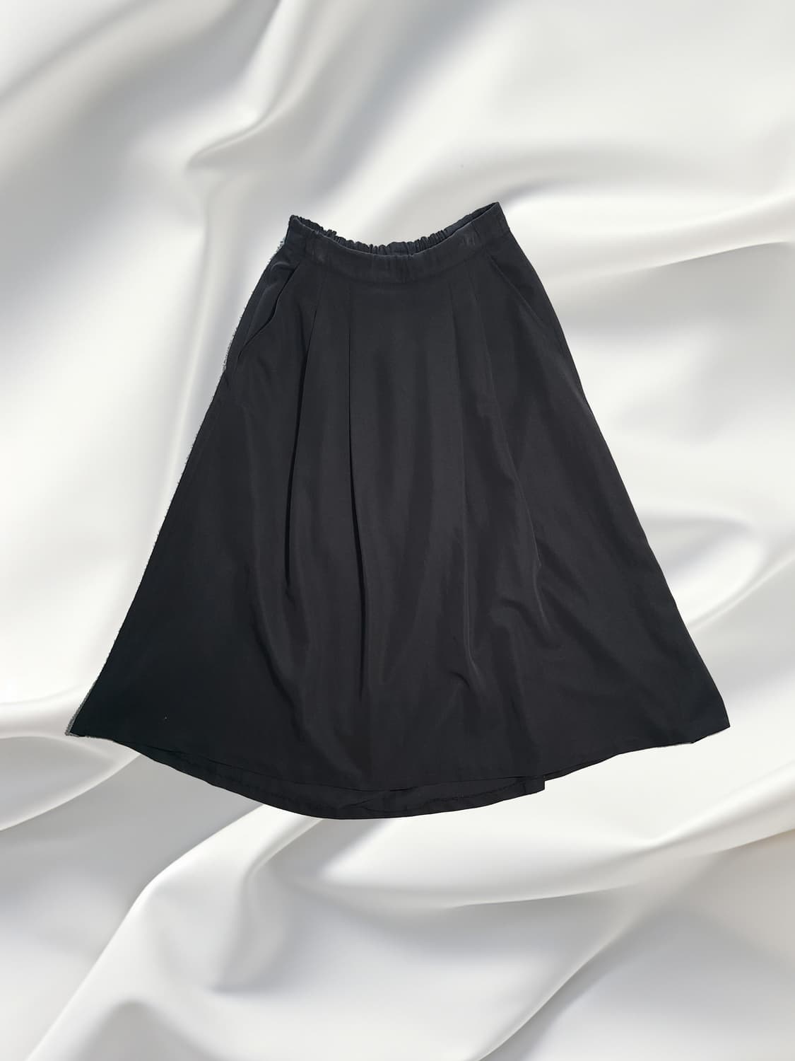 GLOBAL WORK 블랙 플레어 롱 스커트 (L사이즈) 상품이미지1