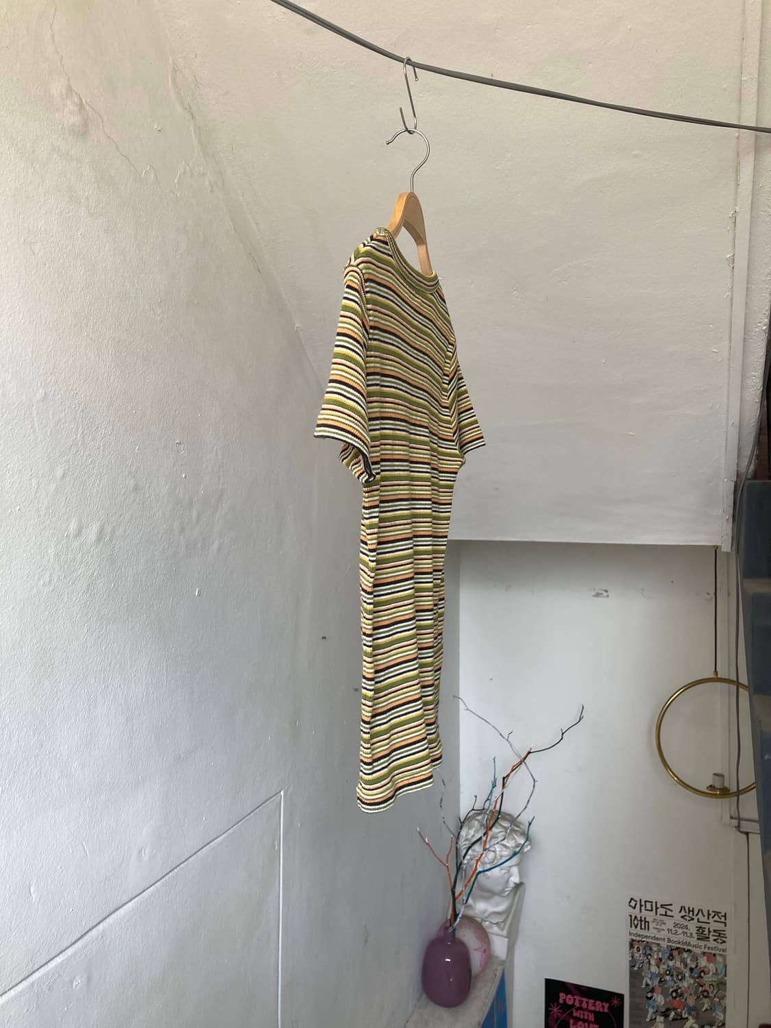 봄느낌 완두콩 스트라이프 반팔 니트 상품이미지7