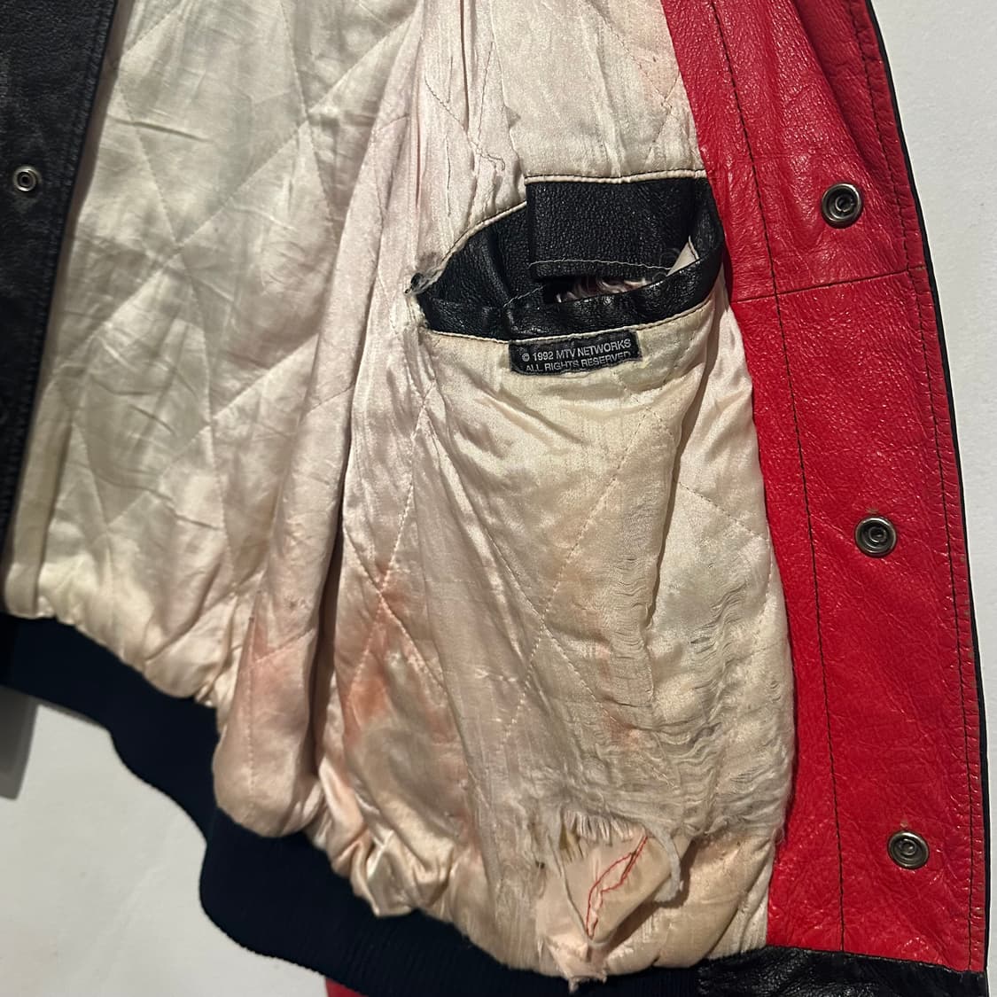 빈티지 90s M-TV 가죽 자켓  상품이미지7