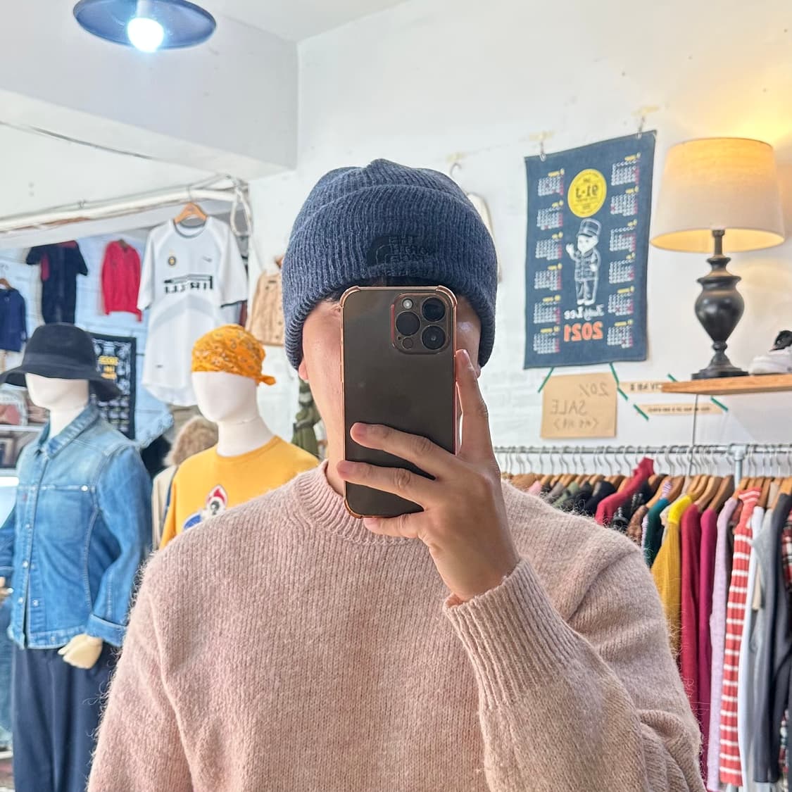 (착용컷) 노스페이스 SKI 비니  상품이미지2