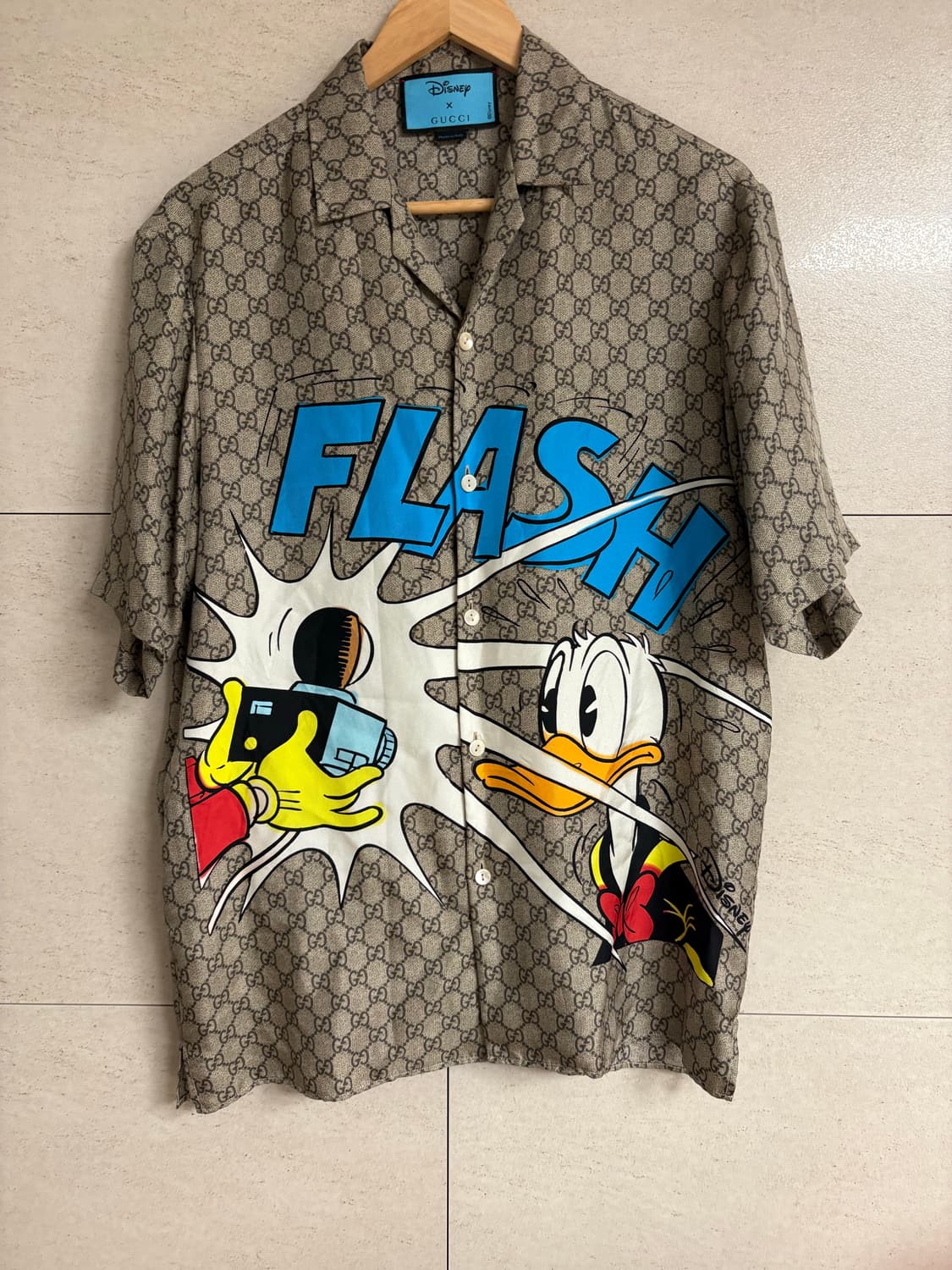 새상품급 구찌 도널드넉 자카드 실크 셔츠 자켓 상품이미지1