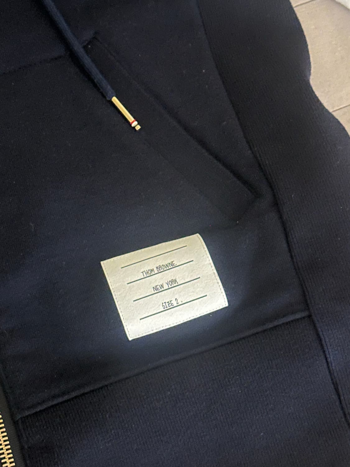 (상태최상급) 톰브라운 엔지니어드 사선 후드집업 네이비 상품이미지2