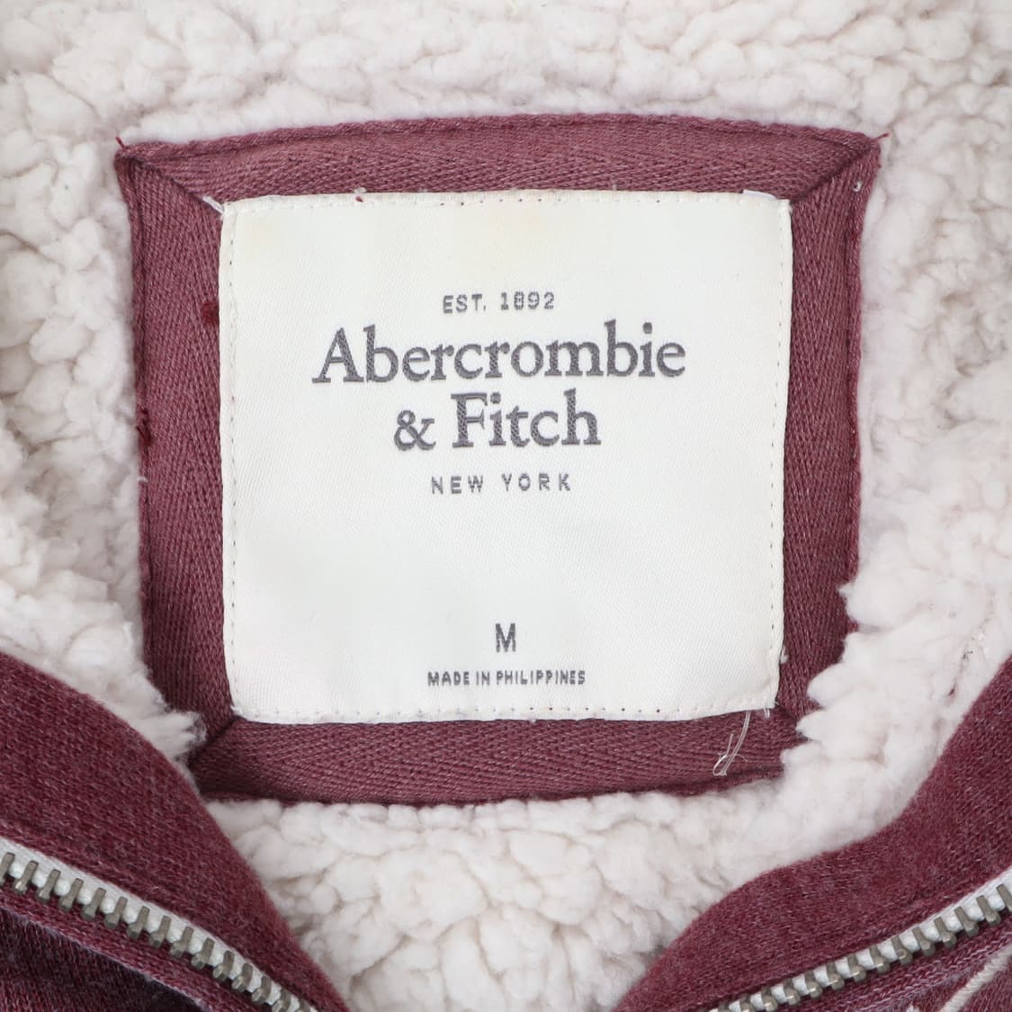 아베크롬비 버건디 쉐르파 후드집업 상품이미지8