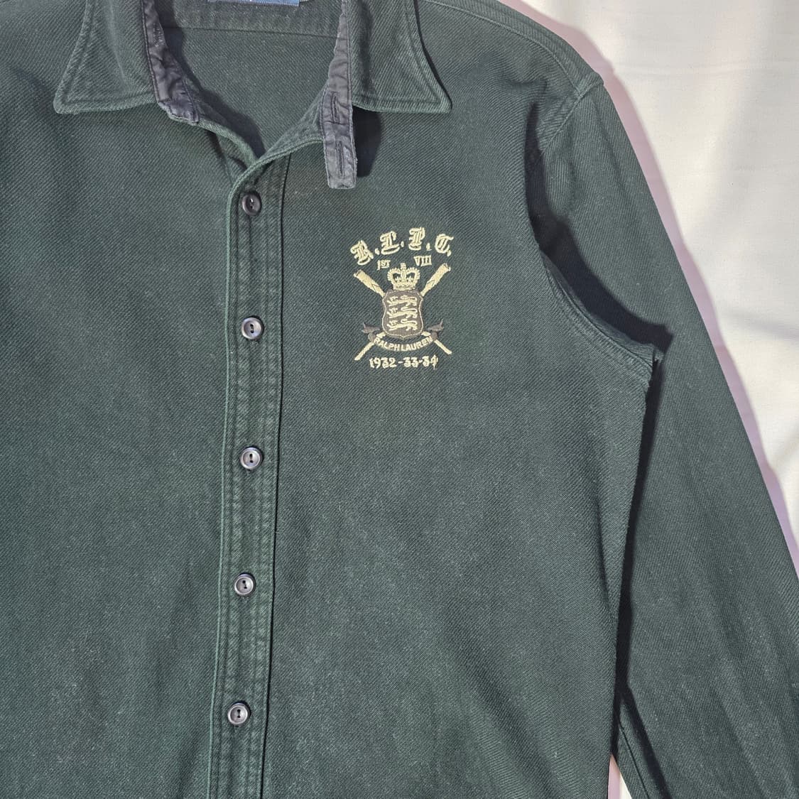 [S]90s 폴로 랄프로렌 모스그린 셔츠 상품이미지4