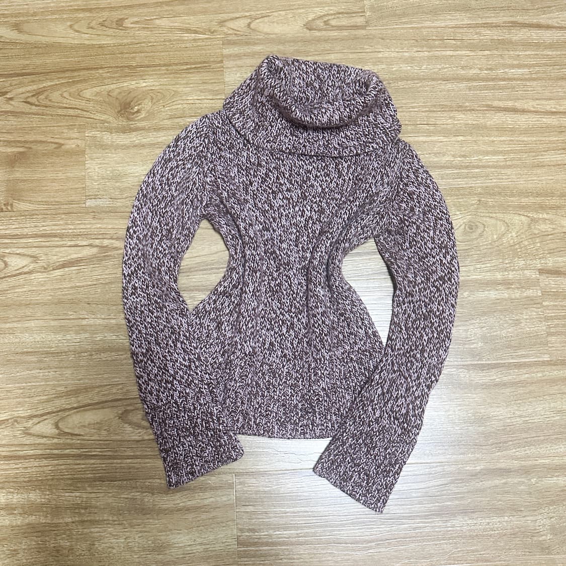 빈티지 핑크 브라운 딸기 초코 니트 히메갸루 로걀 라떼 히메카지 헤이세이 상품이미지1