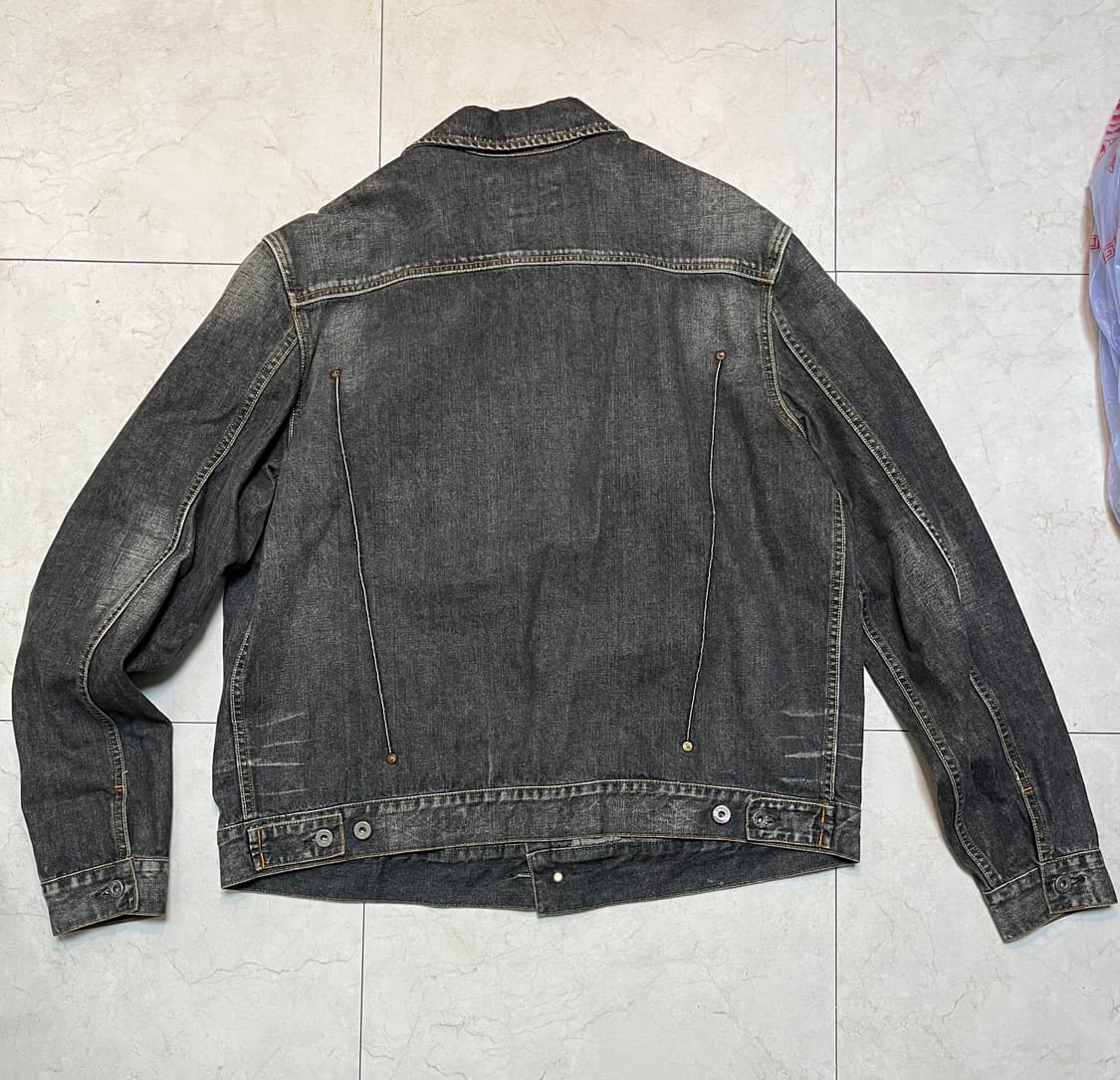 00s 게스 흑청 데님 자켓 xxl 상품이미지4
