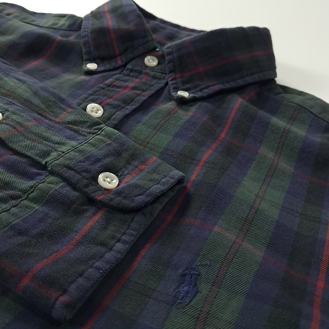 CK394 M 폴로 90s 클래식 타탄체크 셔츠 남방 상품이미지4