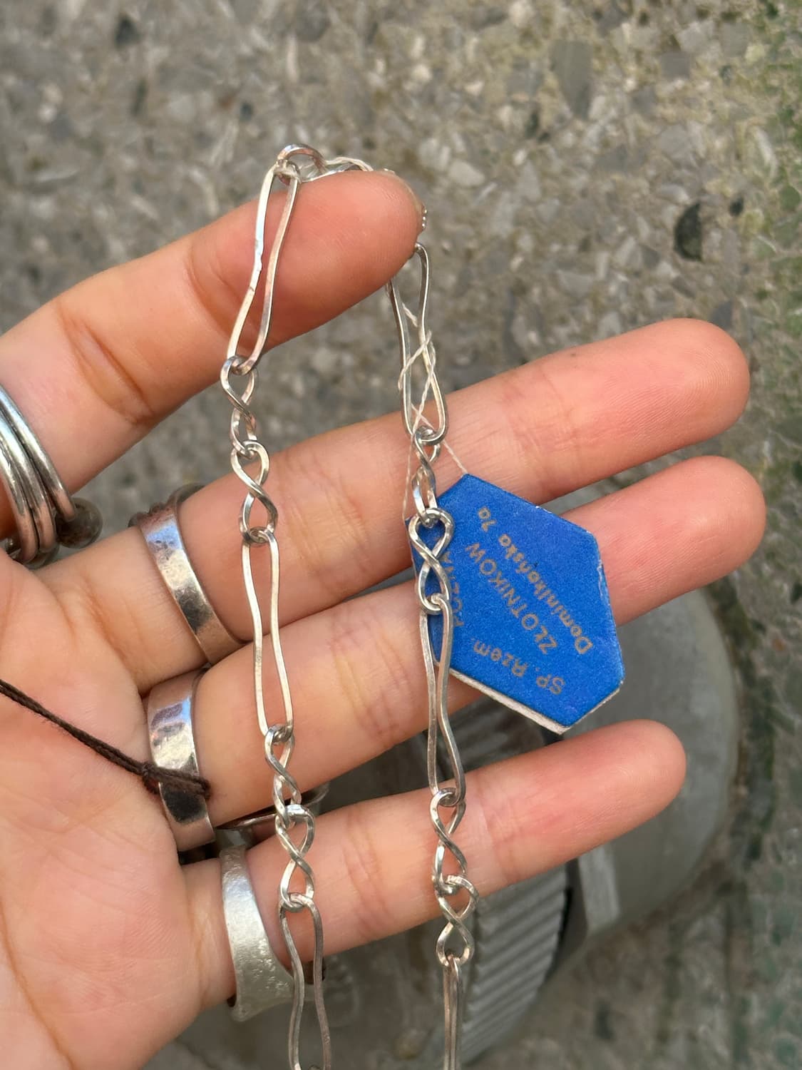 Vintage 925silver chain necklace 상품이미지1