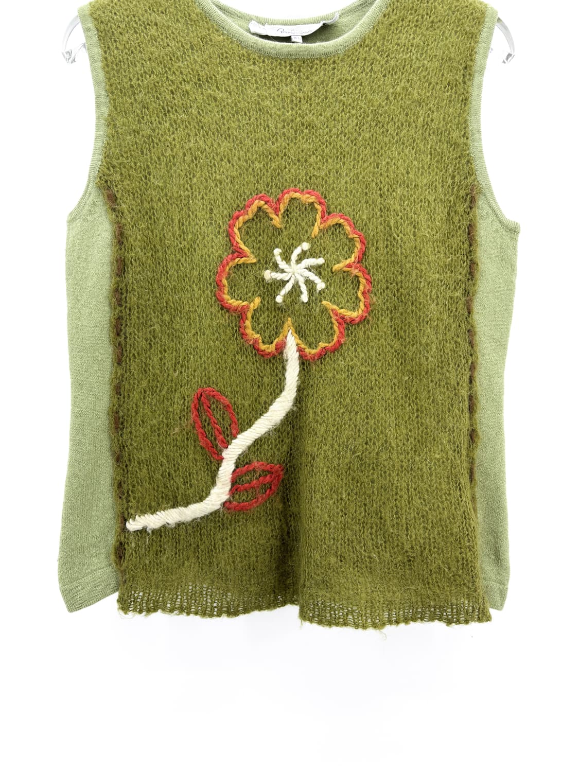 빈티지 플라워 자수 니트 베스트 상품이미지3