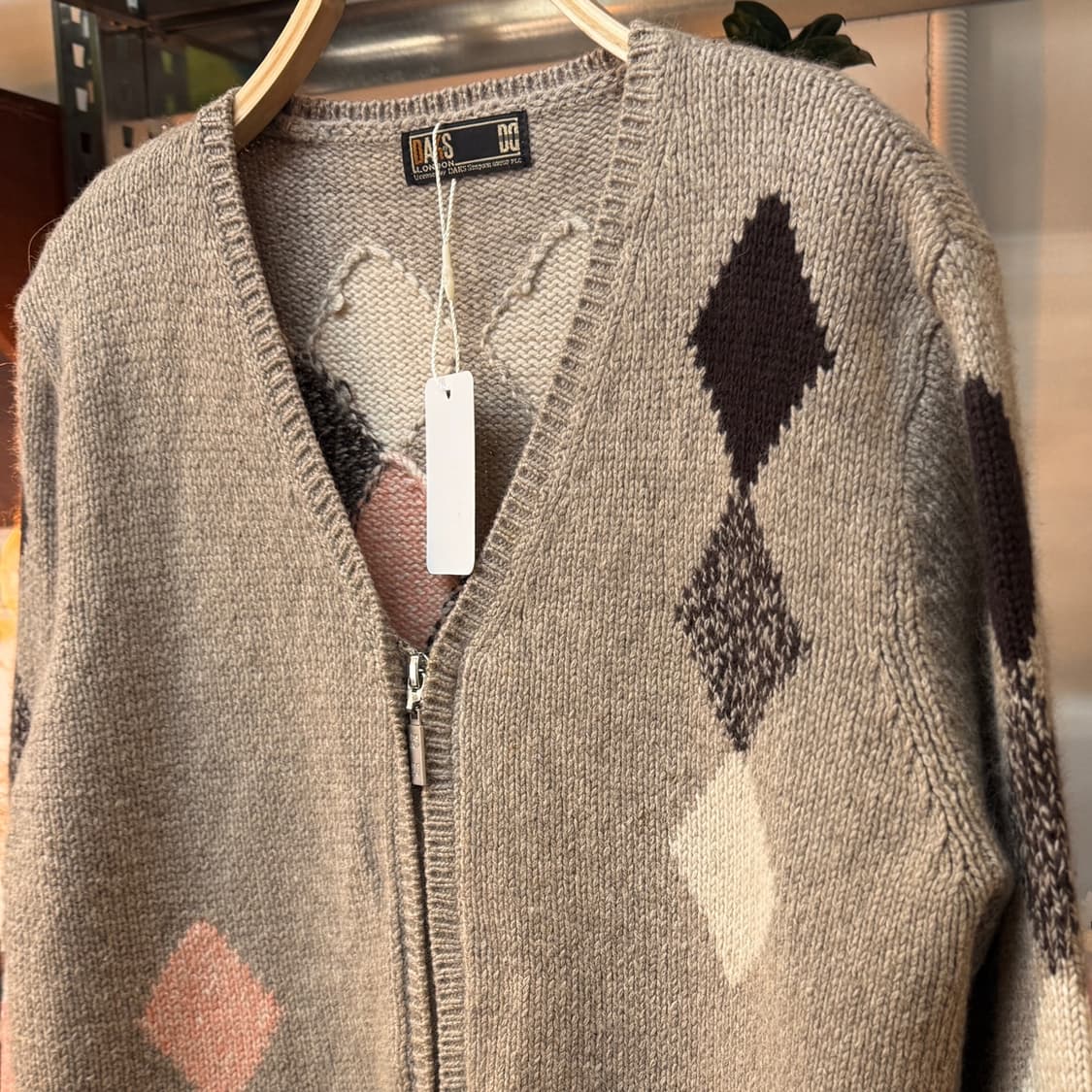 닥스 아가일 패턴 집업 가디건 일본생산 상품이미지2