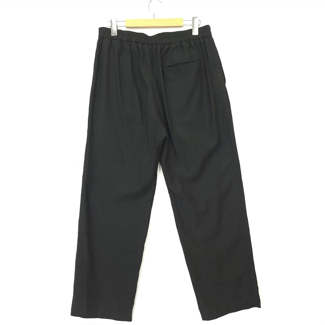 남성 T Fabric 블랙 와이드 슬랙스 팬츠 L 상품이미지5