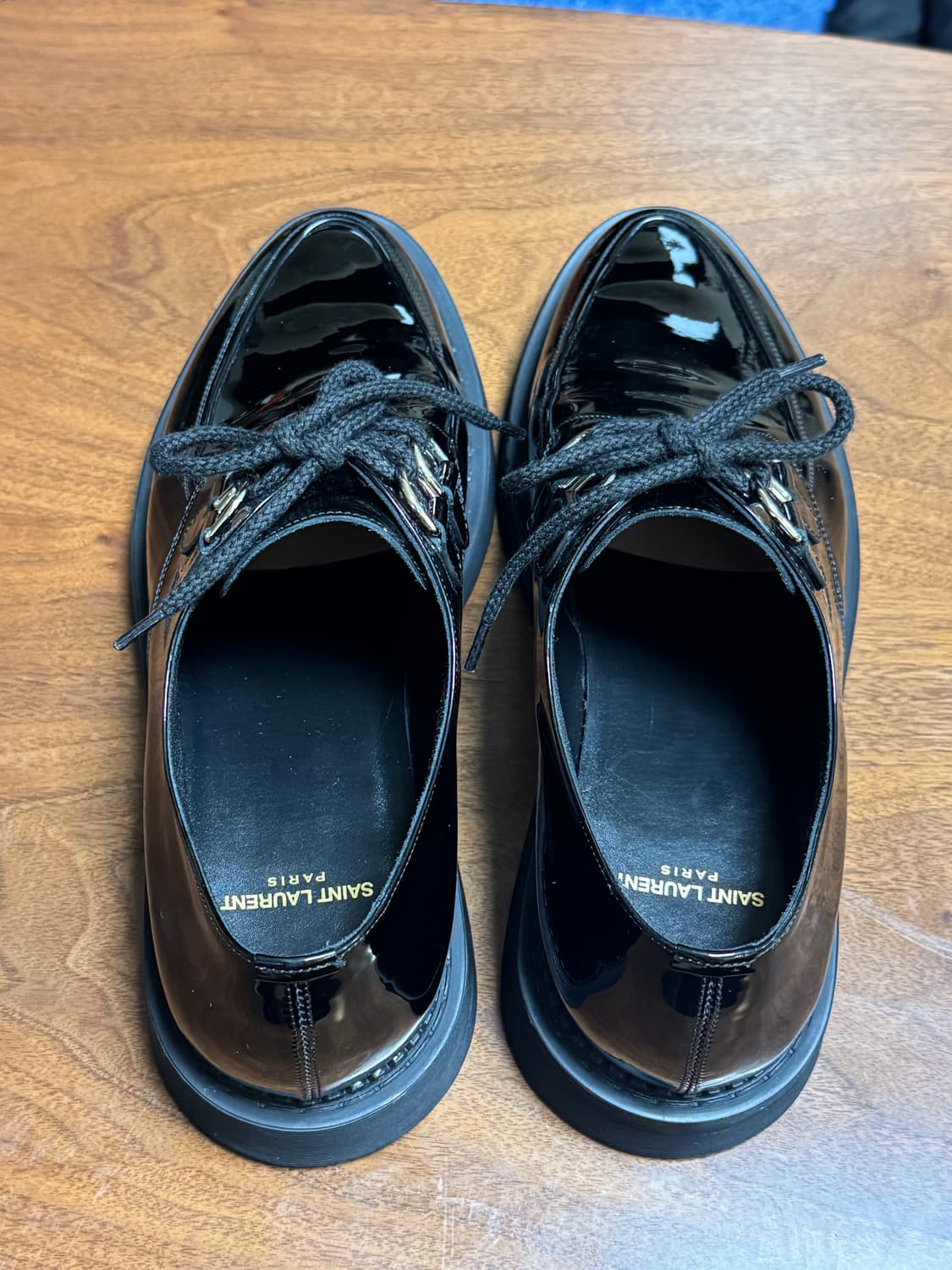 생로랑 블랙 페이턴트 남성 테디 더비 42.5 상품이미지5