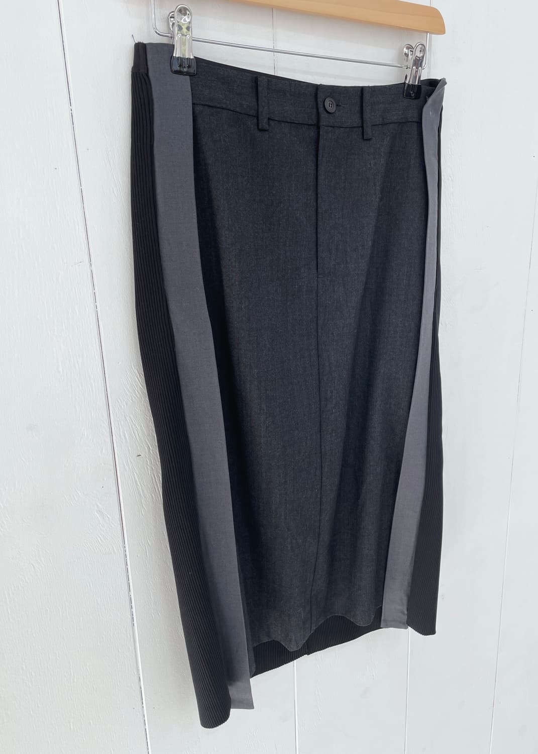 JNBY 유니크 믹스매치 배색 울 혼방 니트 스커트 상품이미지4