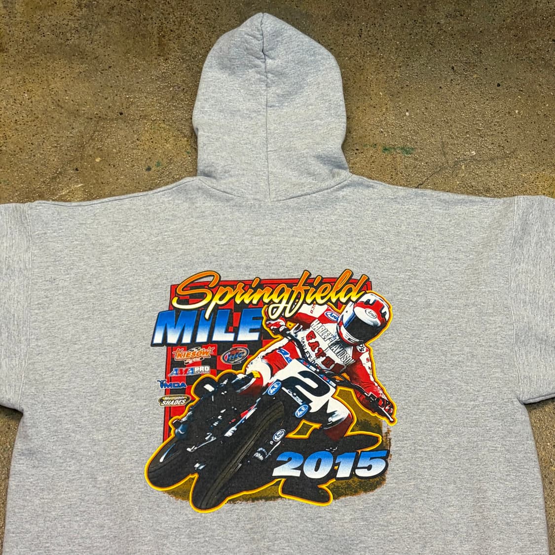 15s 미국 빈티지 할리데이비슨 레이싱 후드티 후드집업 상품이미지2