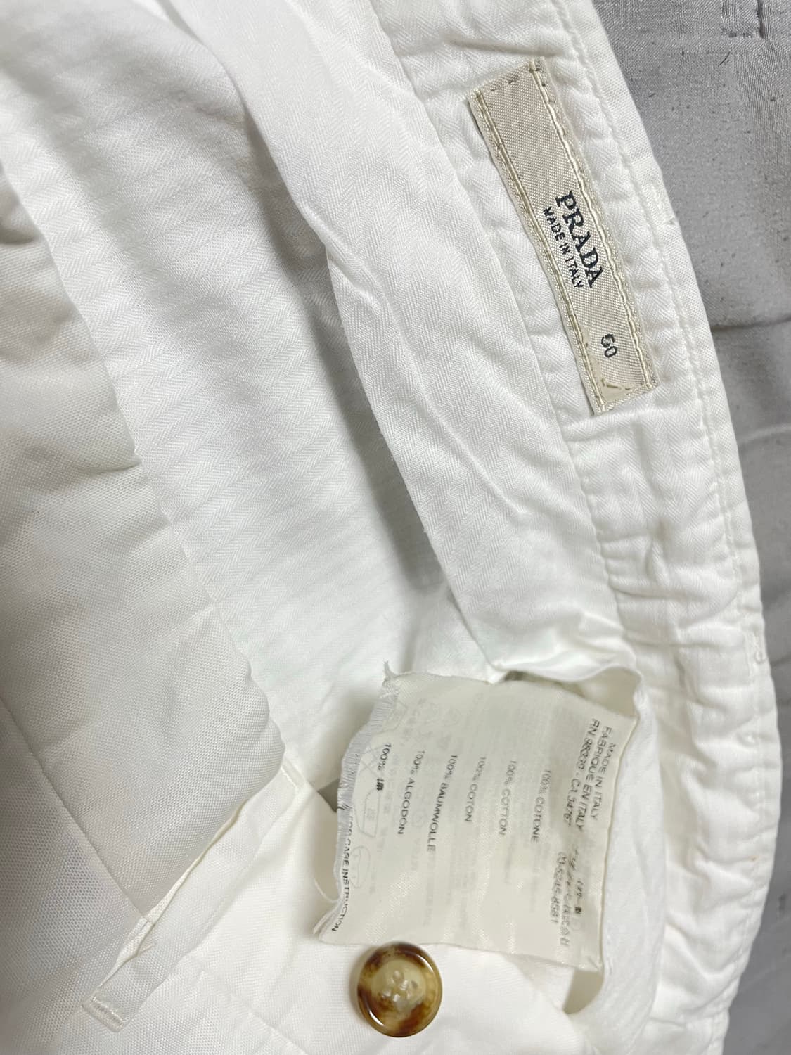 프라다 남성 흰색 바지 50사이즈 정품 상품이미지3