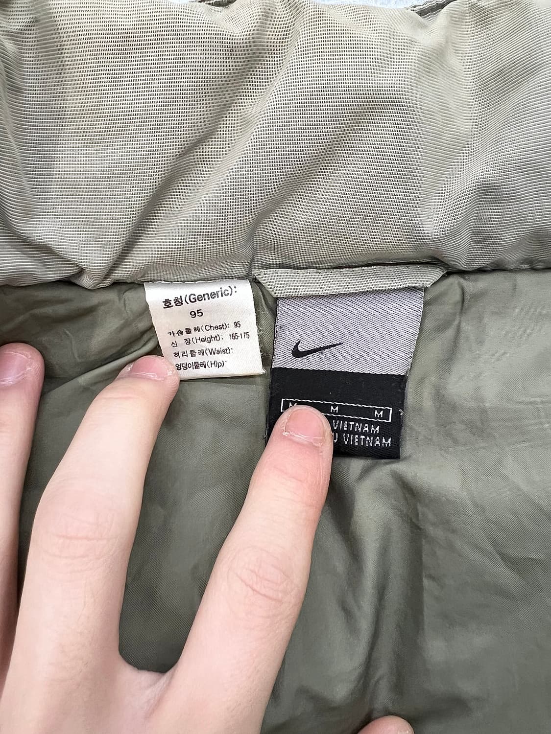 00s 나이키 라이트 그레이 덕다운 백 포켓 블록 패딩 상품이미지7