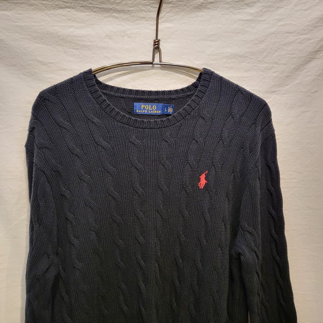 폴로 랄프로렌 블랙 꽈배기 니트 상품이미지5