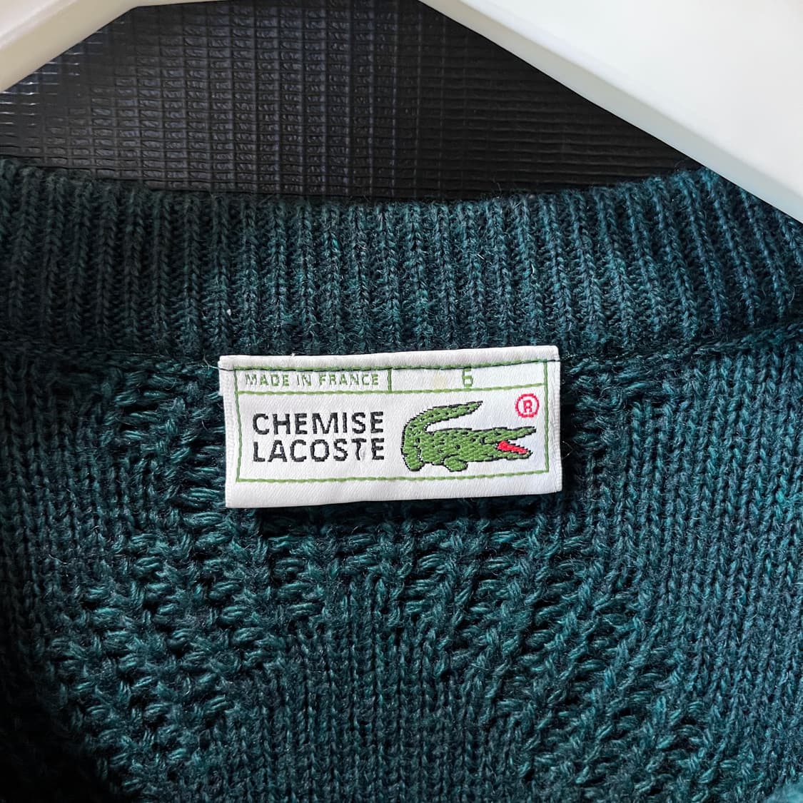 70s 라코스테 프랑스 메이드 케이블 니트  상품이미지2
