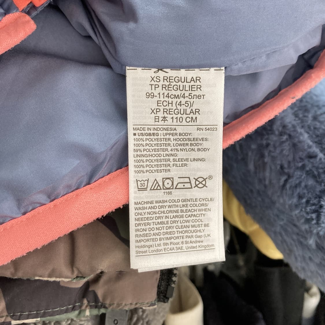 GAP 키즈 후드 털 패딩자켓 4-5세  상품이미지4