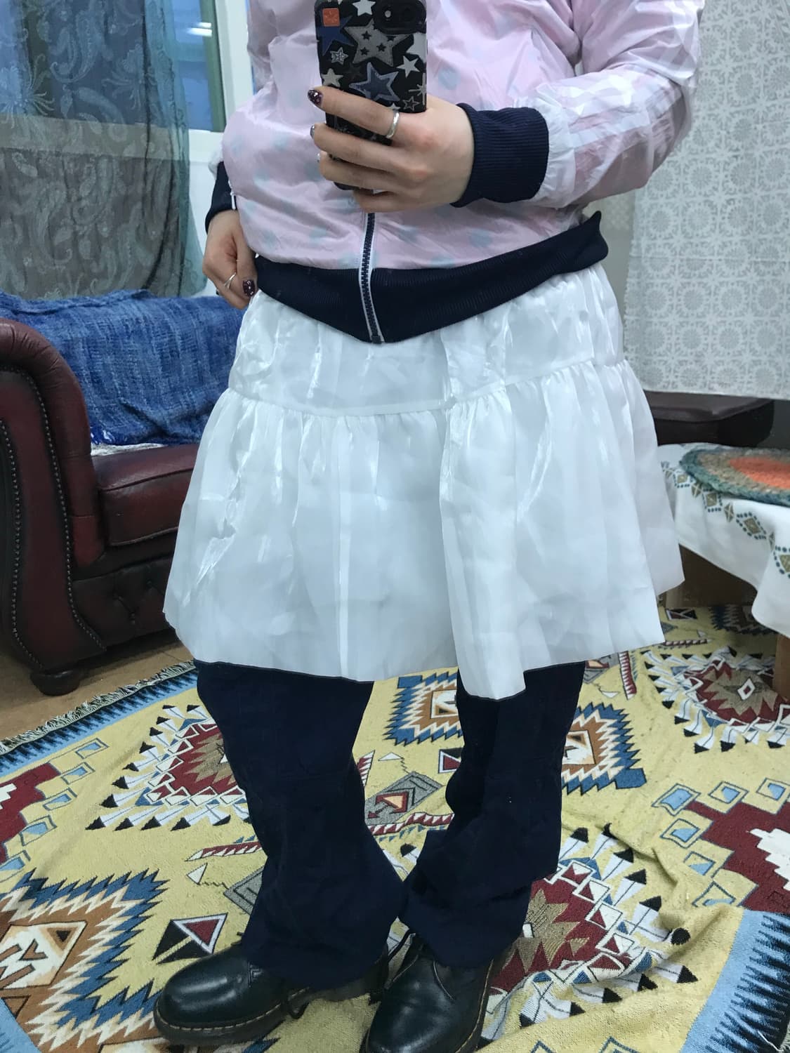 빈티지 여성 새틴 밴딩 미니스커트 (Z1035) 상품이미지1