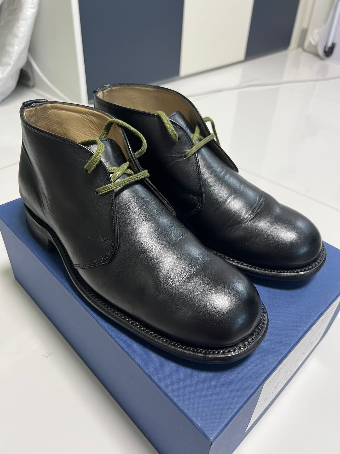 택포29) 샌더스 B.G.S 플레인토 왁시 레더 처카 부츠 6.5 상품이미지2