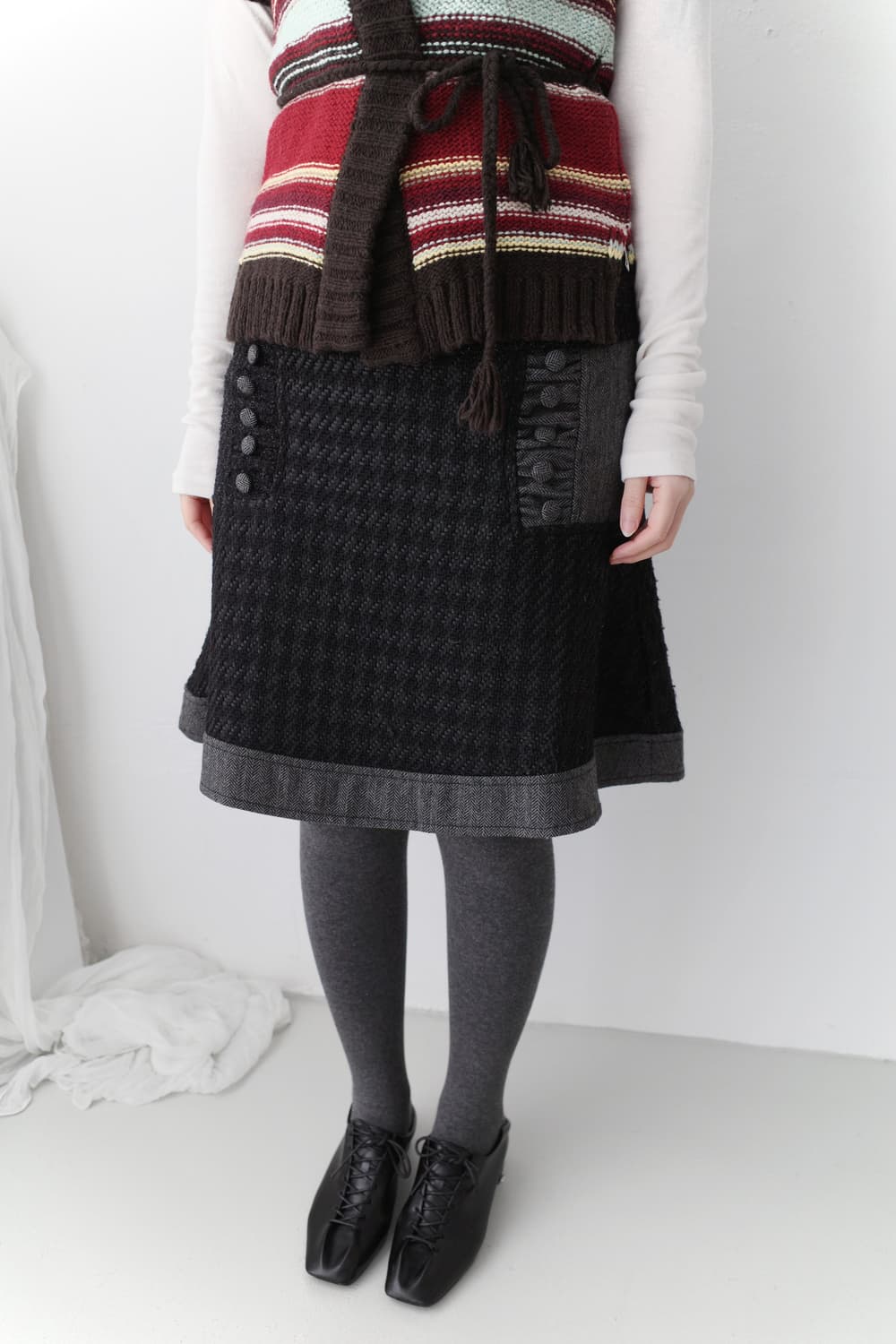 desigual) wool button skirt  상품이미지9