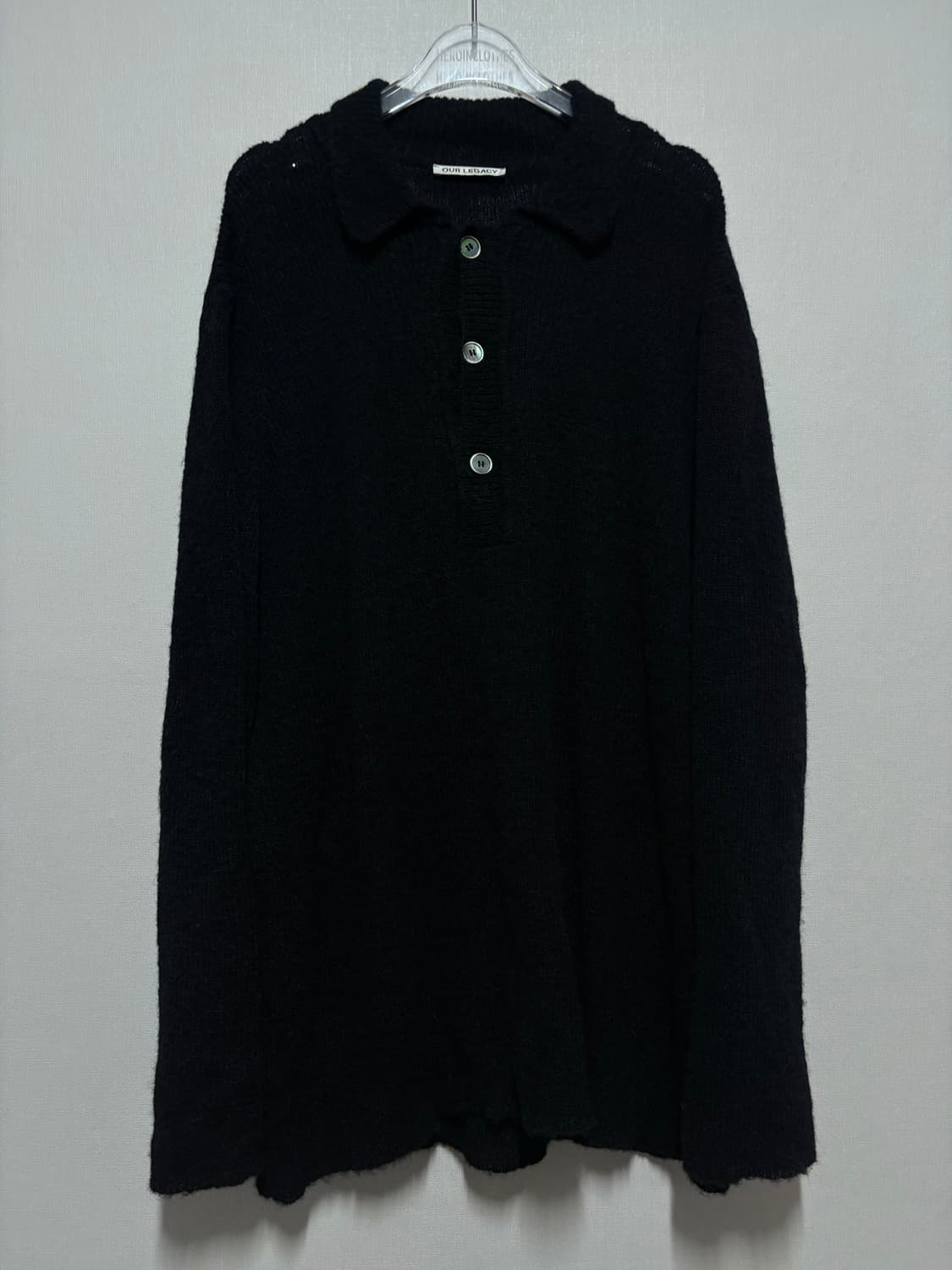 [48]  OUR LEGACY BIG PIQUE KNIT BLACK 상품이미지1