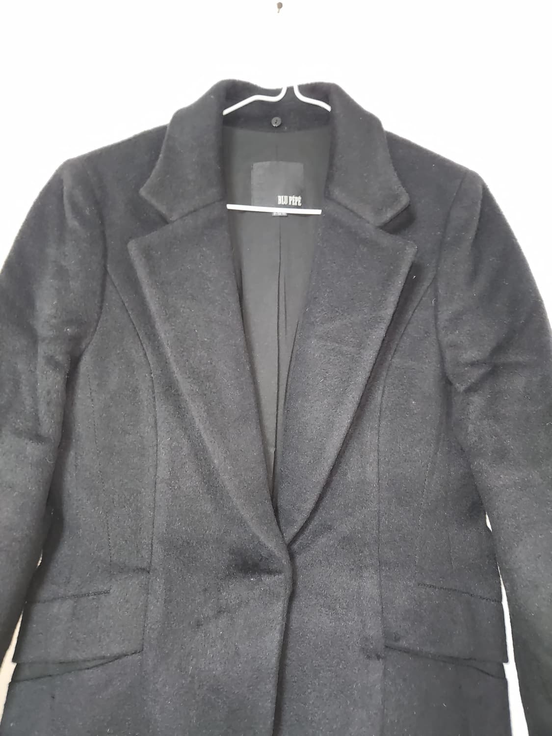 BLU PEPE 여성 블랙 모직 코트 91-102-165 상품이미지2