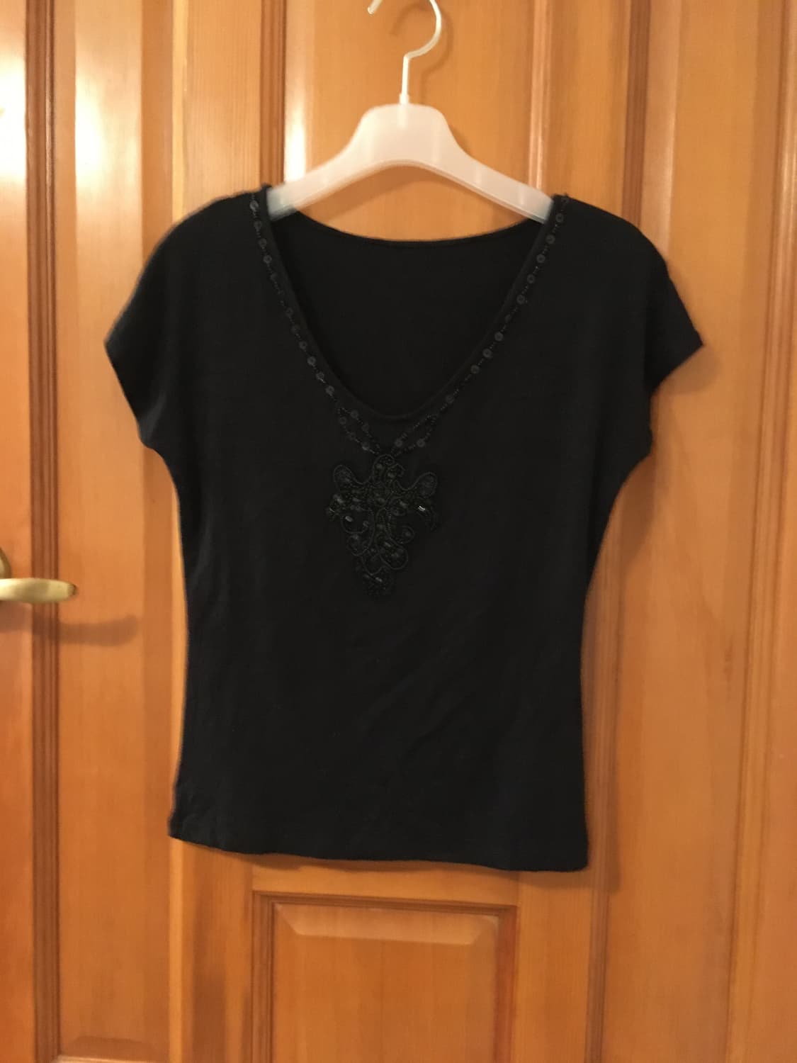 Beaded Cap Sleeve Top 상품이미지4