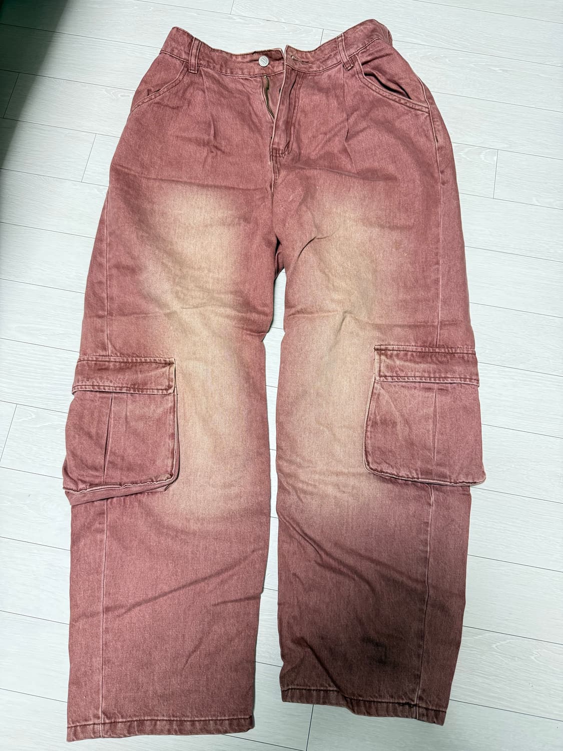 엑스톤즈 핑크색 파스텔 데님 팬츠 m 상품이미지2