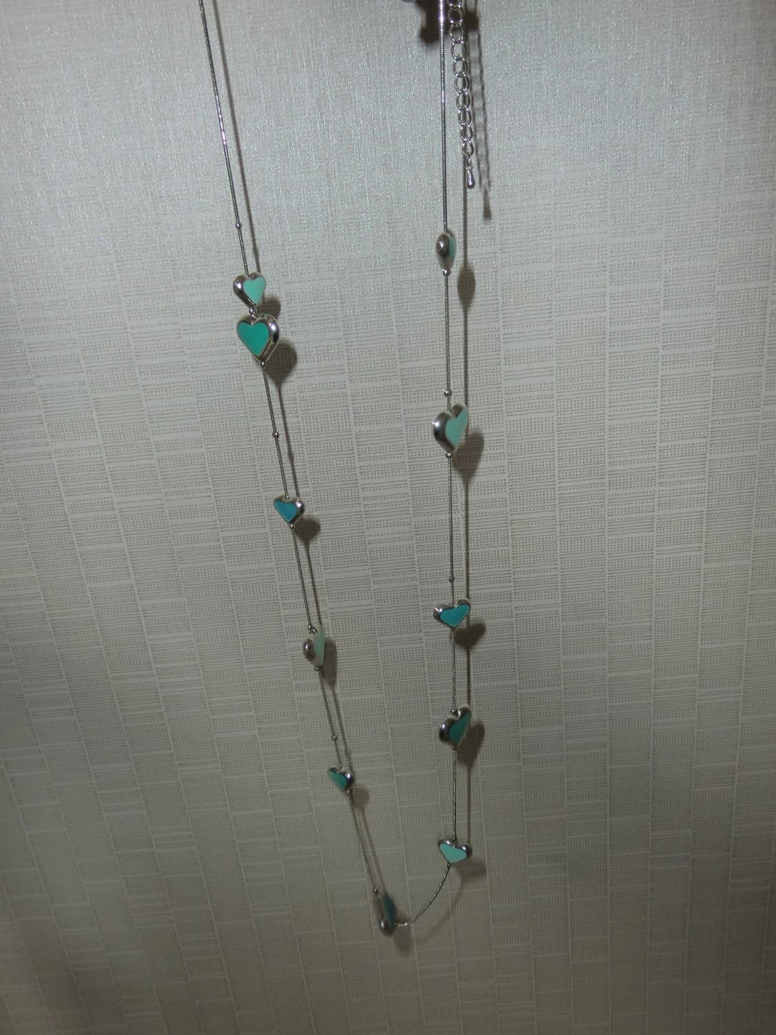 민트 하트 롱목걸이 빈티지 하구미 러블리 모리걸 펑크  상품이미지3