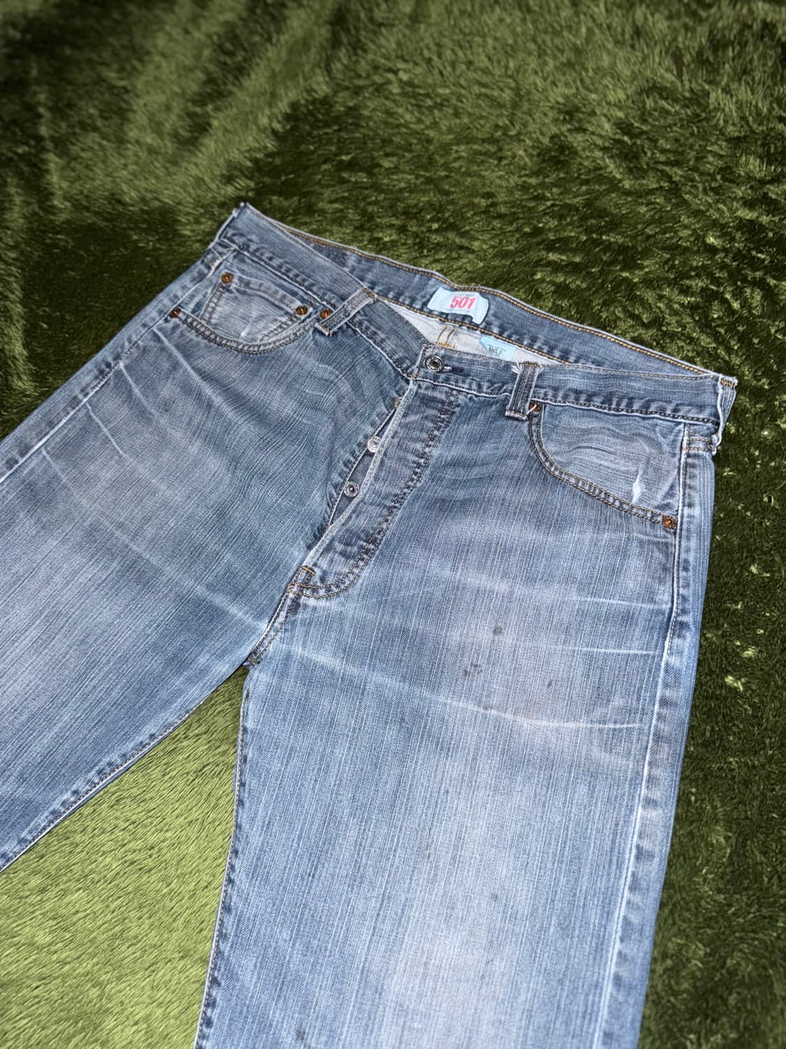 [W36/L32] 리바이스 501 USA 빈티지 워싱 데님 팬츠 상품이미지2