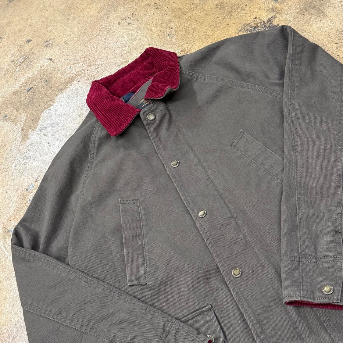 [정품/S] 캘리포니아 빈티지 브라운 코듀로이 카라 자켓 b19 상품이미지1