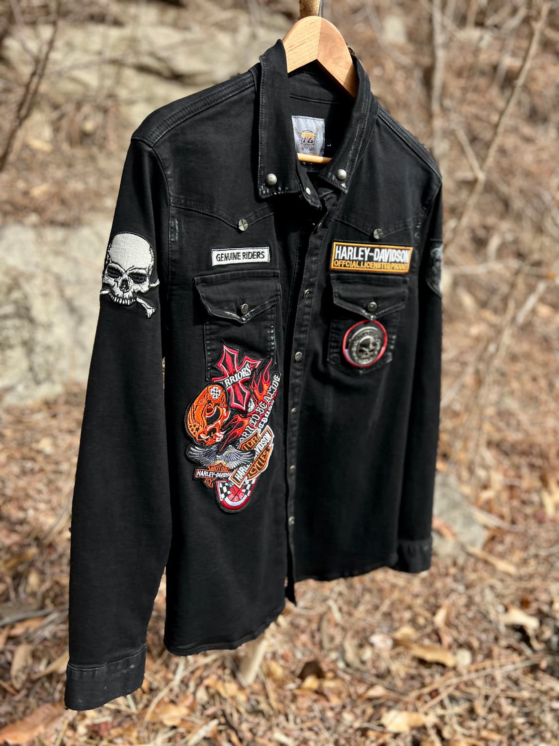 8835 블랙워싱 스컬 할리 NB  상품이미지3