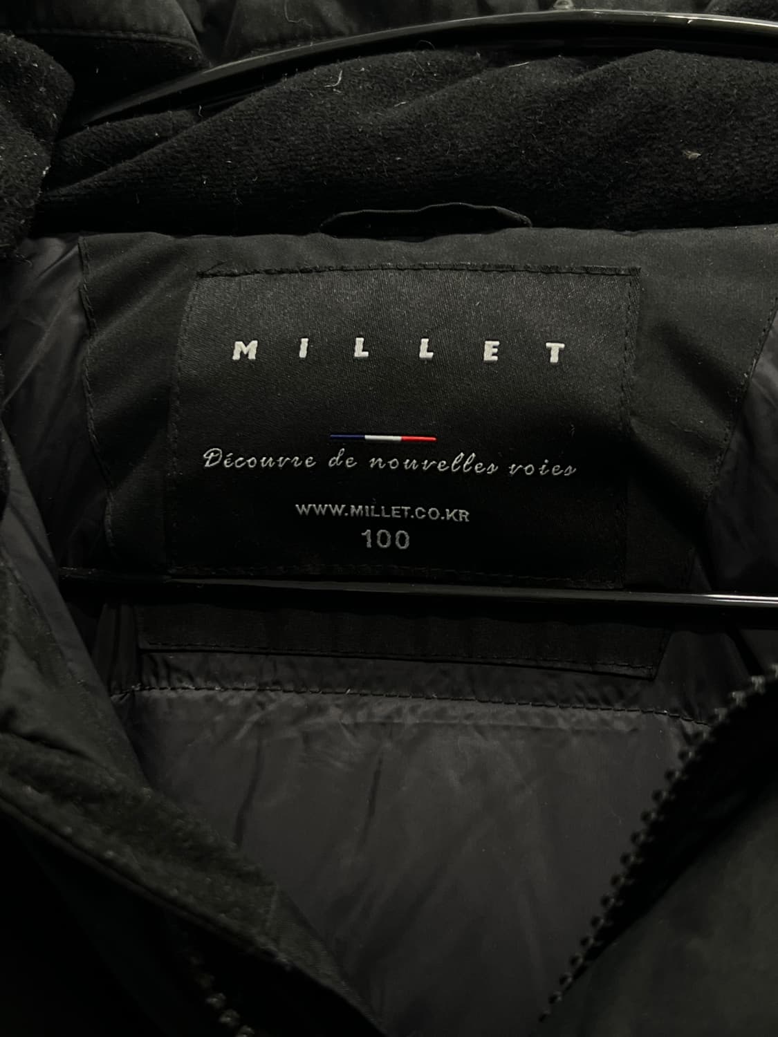 밀레 구스다운 패딩 자켓 블랙 상품이미지4