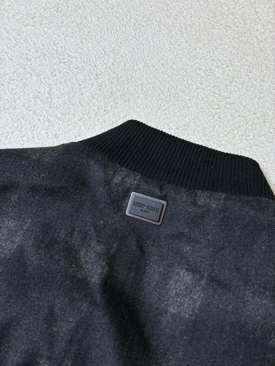 안토니모라토 피그먼트 체크 Ma-1 블루종 자켓 PN7636 상품이미지6