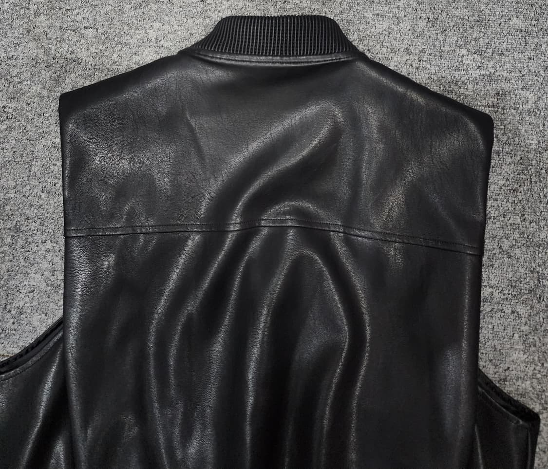 셀렙샵 인조 레더 베스트 가죽 조끼 95 상품이미지4