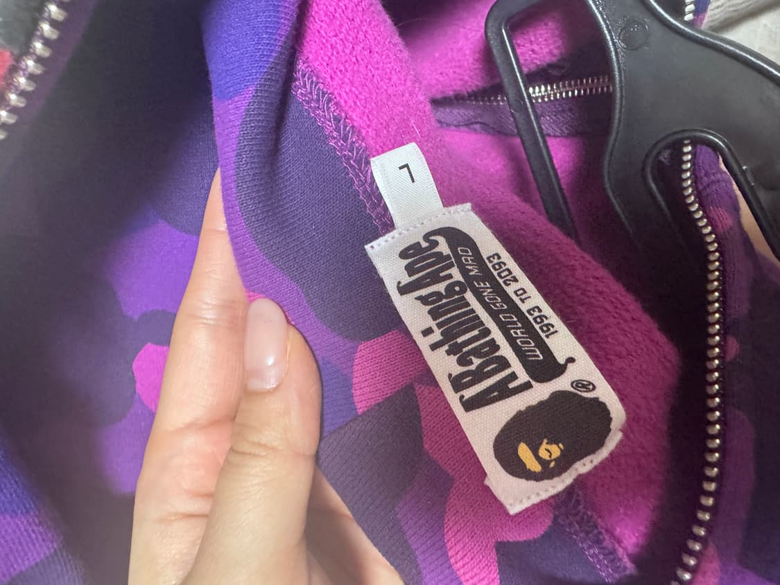 L) 베이프 샤크 퍼플후드집업 정품 상품이미지4