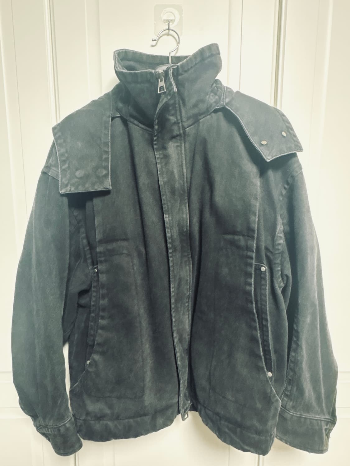 [48 size] 송지오 옴므 22fw 하이넥 3D  데님 트러커 자켓 상품이미지1