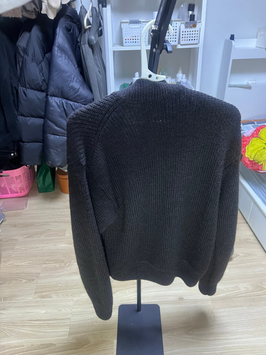 르메르 집업 니트 가디건 블랙 46 상품이미지3