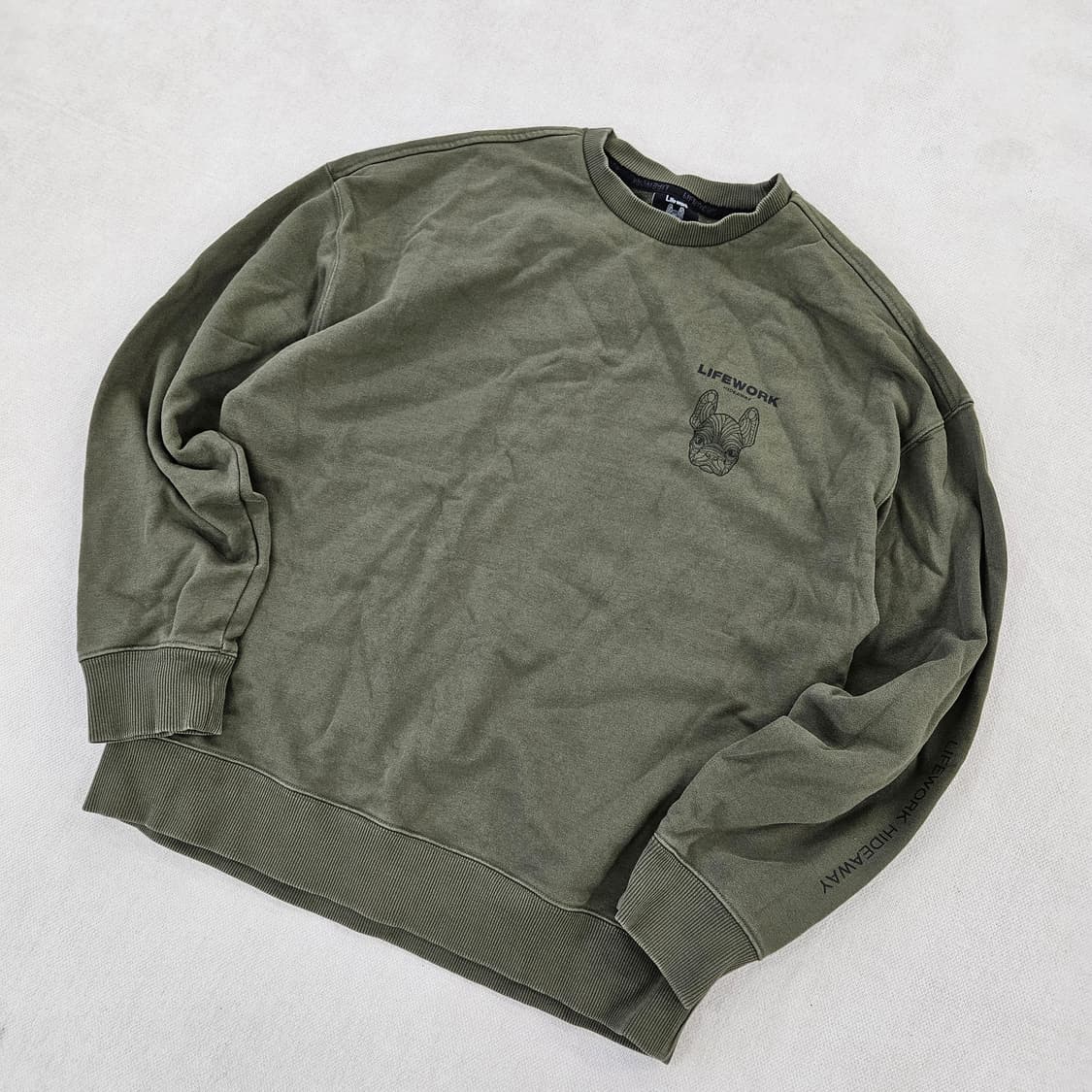 [M] 라이프워크 스몰로고 불독 맨투맨 0115YH2 상품이미지1