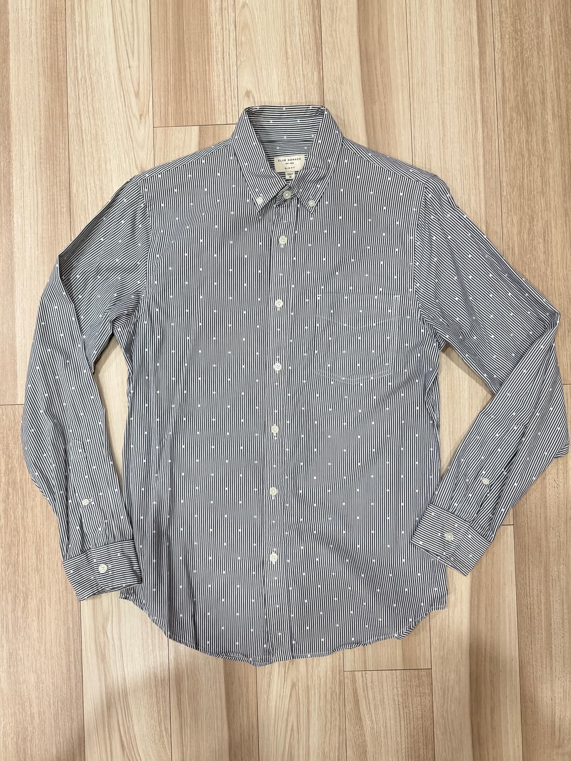 클럽모나코 스트라이프 도트 셔츠 슬림핏 M(100) 상품이미지1