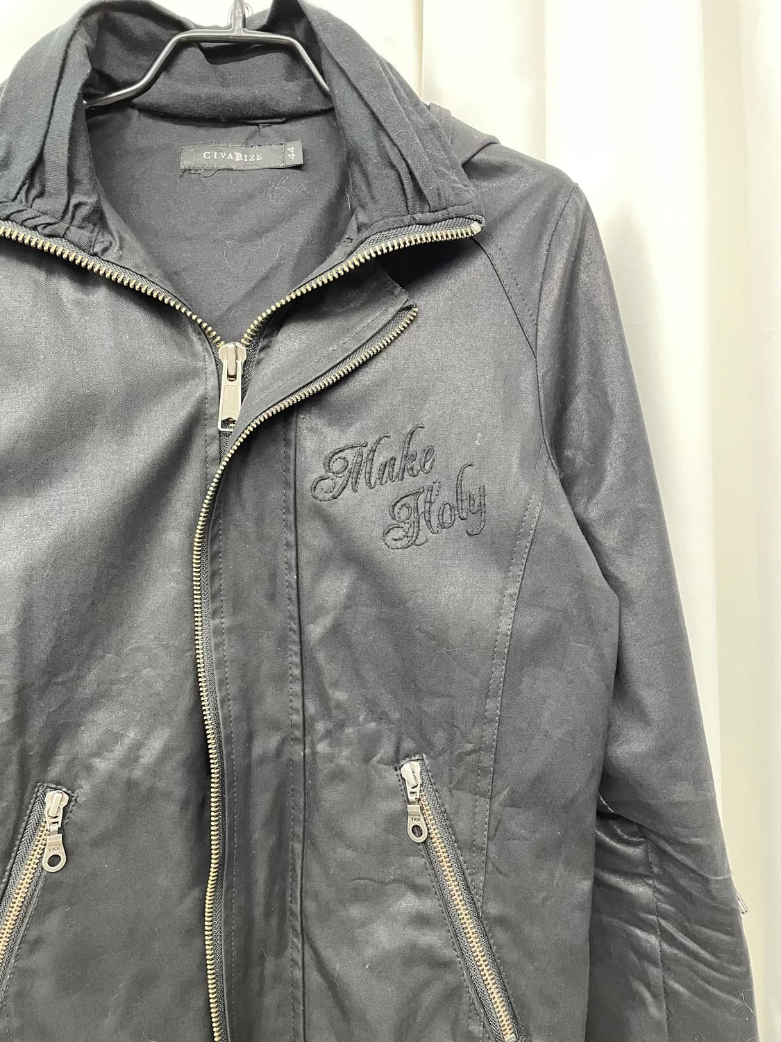 락시크 2way 자수 코팅 자켓 상품이미지7