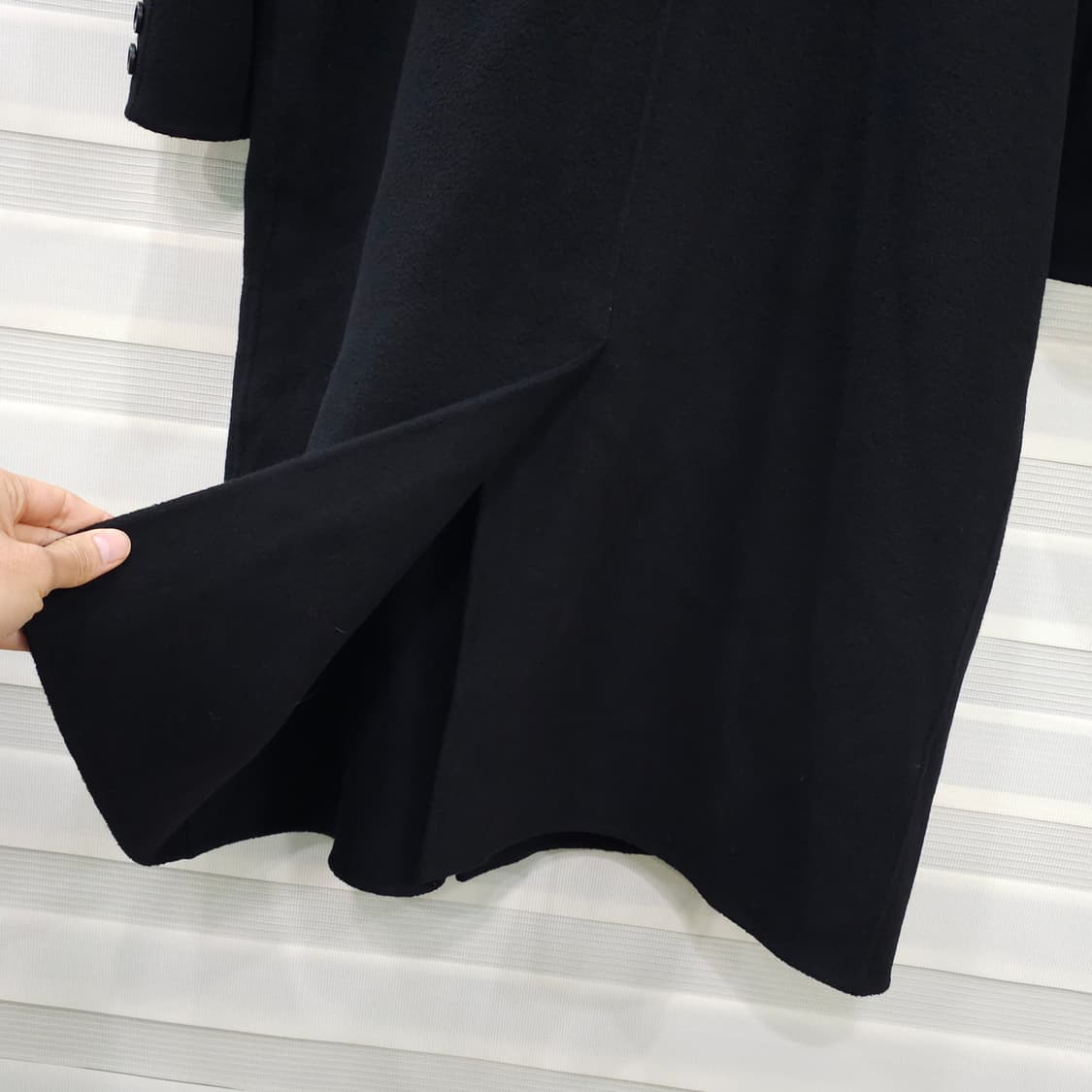 JAPAN 빈티지 캐시미어 울 블랙 롱 코트- XL-XXL 상품이미지8